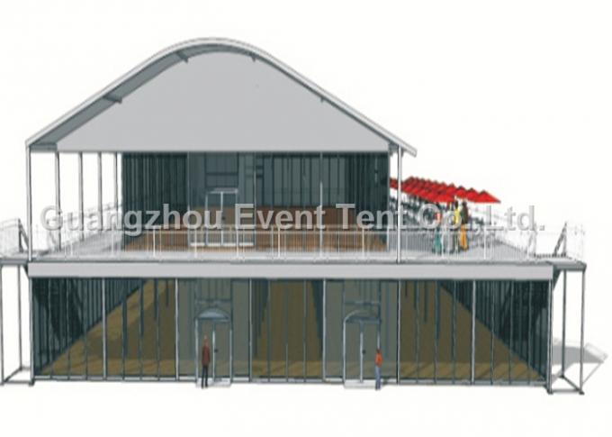 Tente extérieure de double Decker de balcon transparente avec l'étage deux pour les sièges 500+