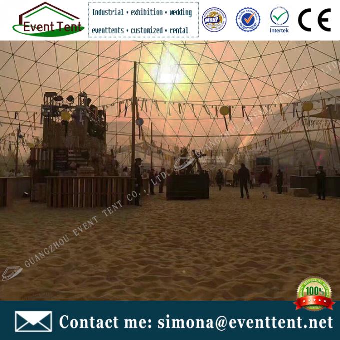 Tente faite sur commande de dôme de parc d'attractions la grande, Metal le dôme géodésique pour le centre de sport