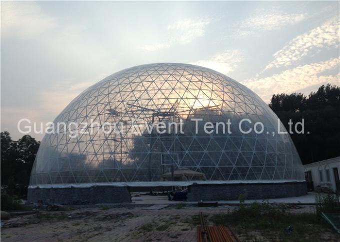 Les tentes de camping résistantes adaptées aux besoins du client de cadre en acier colorent facultatif avec le diamètre de l'isolation 6m