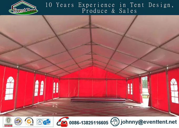 Tente en aluminium rouge de noce de toit de lancement de cadre de la couleur 10x40m